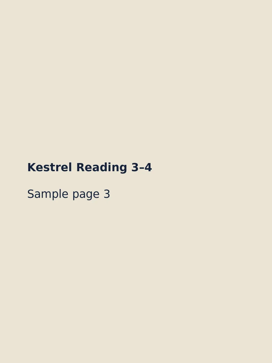 Sample page 3 from Kestrel Reading 3–4