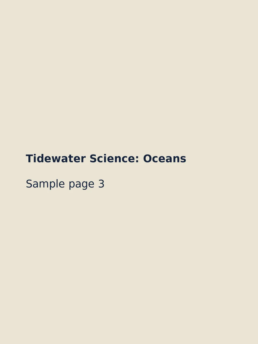 Sample page 3 from Tidewater Science: Oceans